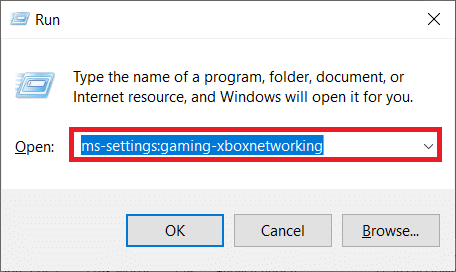 Type ms settings gaming xboxnetworking
