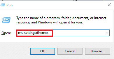 Type ms settings themes in run box and press enter