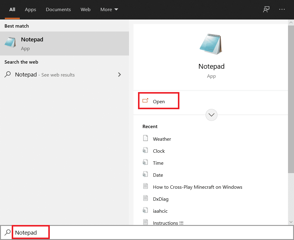 open Notepad. How to Fix Windows Update 0x80070057 Error