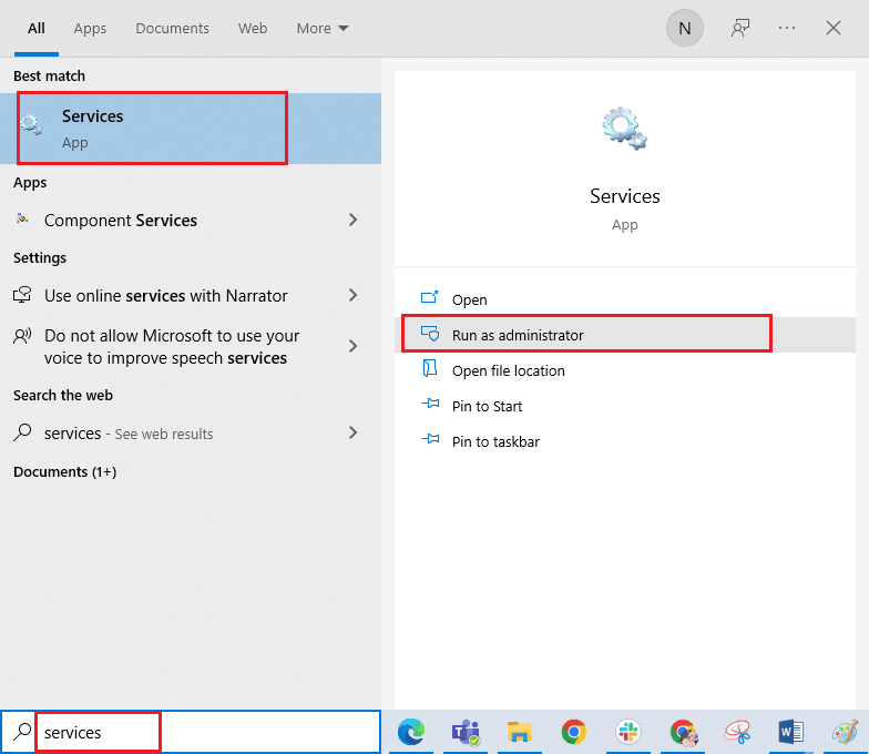 Type Services in the search menu and click on Run as administrator. Fix Skyrim Won’t Launch in Windows 10