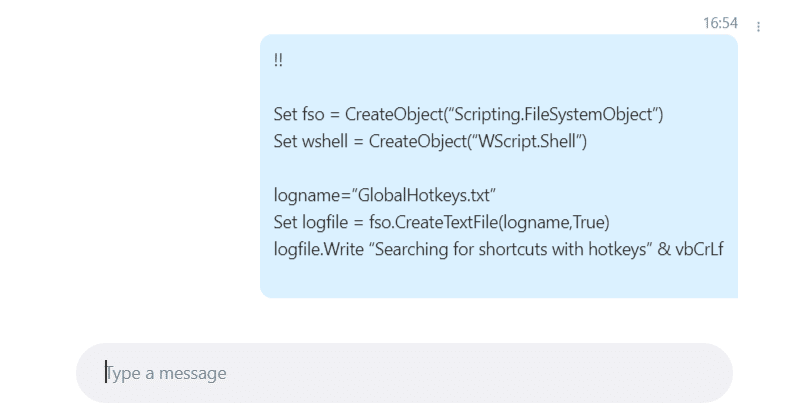 Type the code which you have to send.