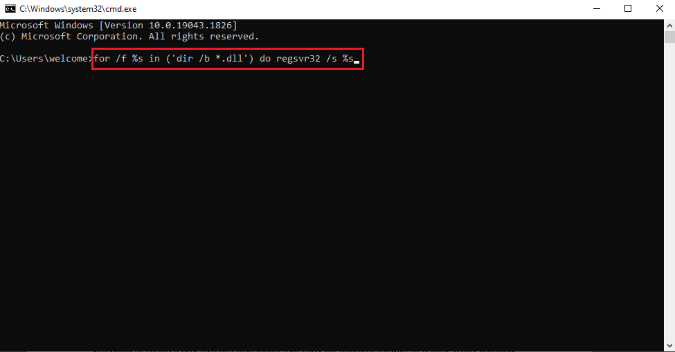 Type the following command and press the Enter key to repair the series of corrupt DLL files. Fix Windows 10 An Attempt Was Made to Reference a Token