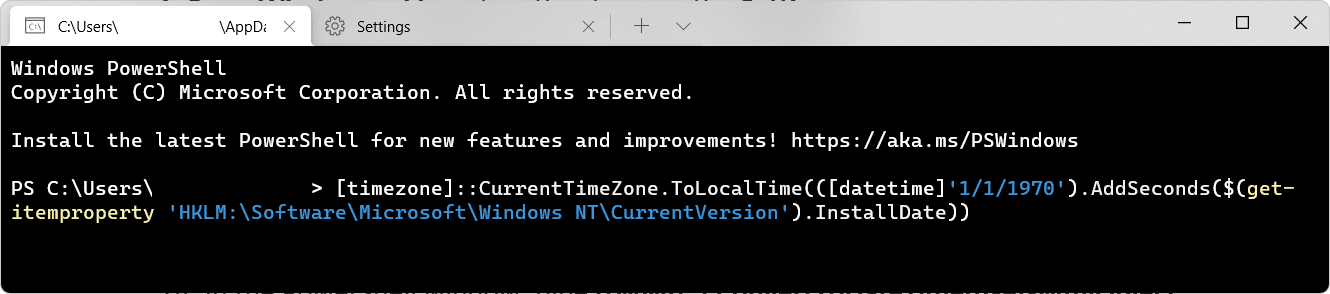 type the following command to convert current time zone to local time in Windows PowerShell Windows 11