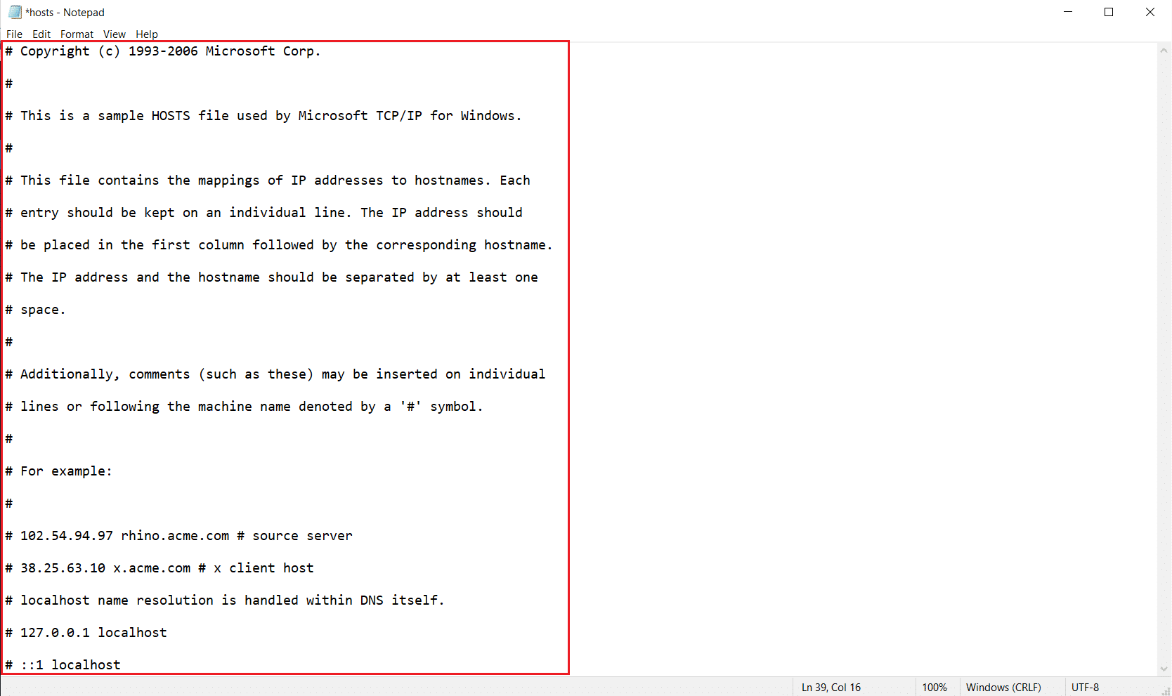 type the following text in the hosts notepad. Fix Ubisoft Connect Not Working