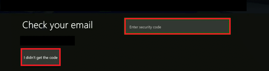 Type the Security code in its box