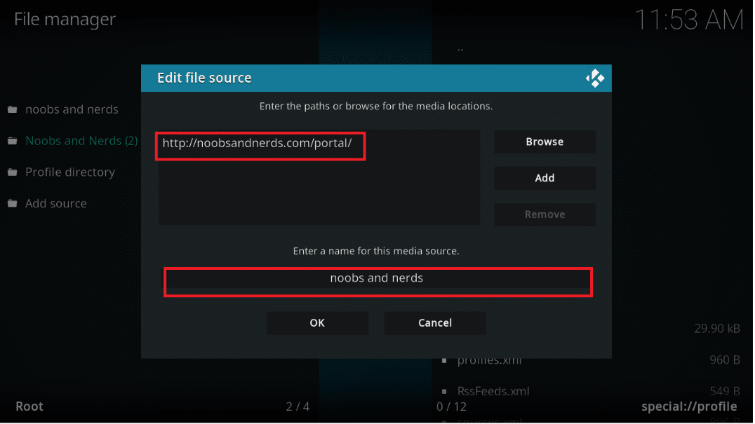 Type the URL and give a name for the source. How to Fix Mucky Duck Repo Not Working for Kodi