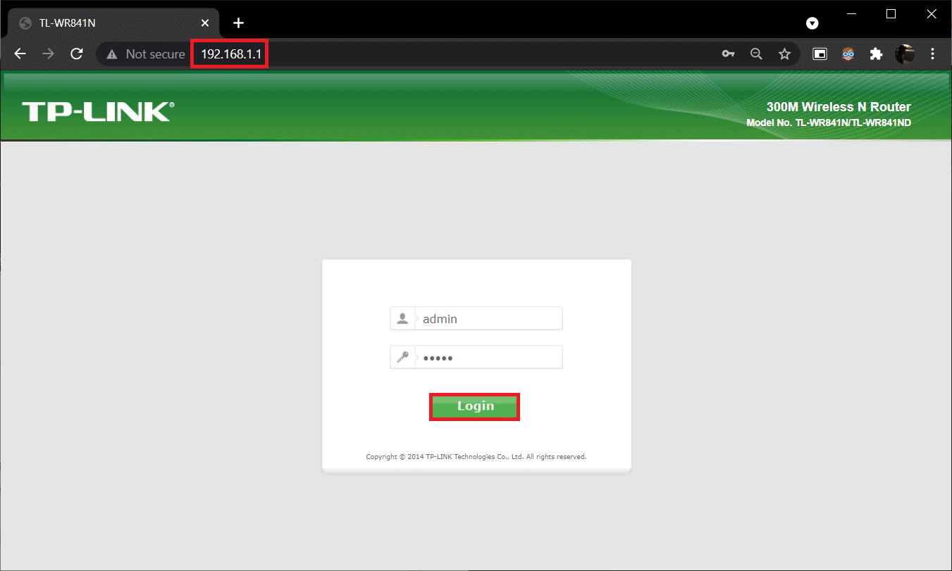 Type your username and password and click on the Login button.