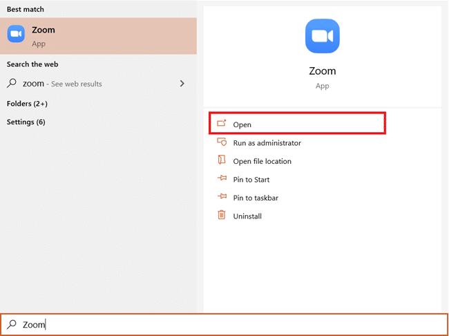 Type Zoom in the search bar. How to Blur Background in Zoom on Windows 10