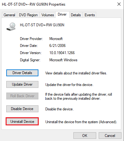 Uninstall Driver. How to Fix 0x0000001A Error on Windows 10