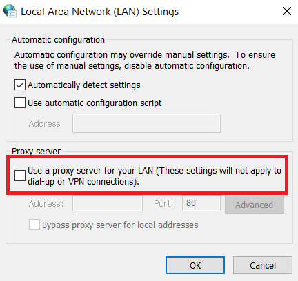 Untick the box next to Use a proxy server for your LAN. Fix Steam is Slow