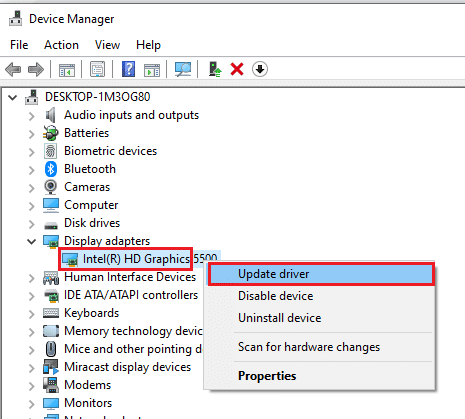 Update Graphics Driver. Fix Failed to Initialize BattlEye Service Generic Error in Windows 10
