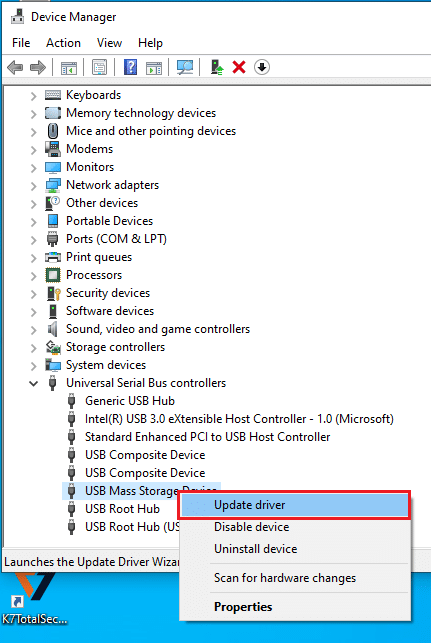 update selected device driver. Fix Device Requires Further Installation on Windows 10