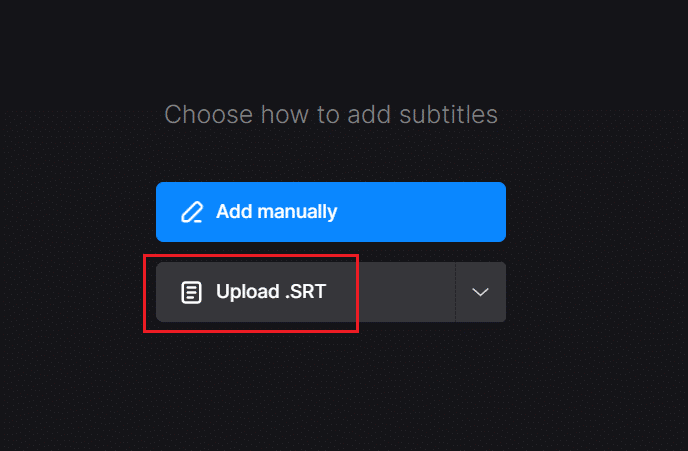 uploat .srt file in clideo online tool. How to Add Subtitles to a Movie Permanently