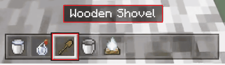 use wooden showel for Minecraft extinguish Campfire