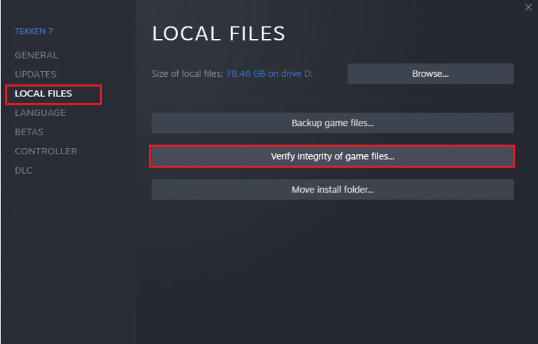 Verify the integrity of the Fallout 4 game in the Steam app