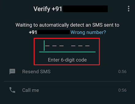 verify your new phone number by entering the 6-digit code you receive on it | How to Change WhatsApp Number without Notifying Contacts