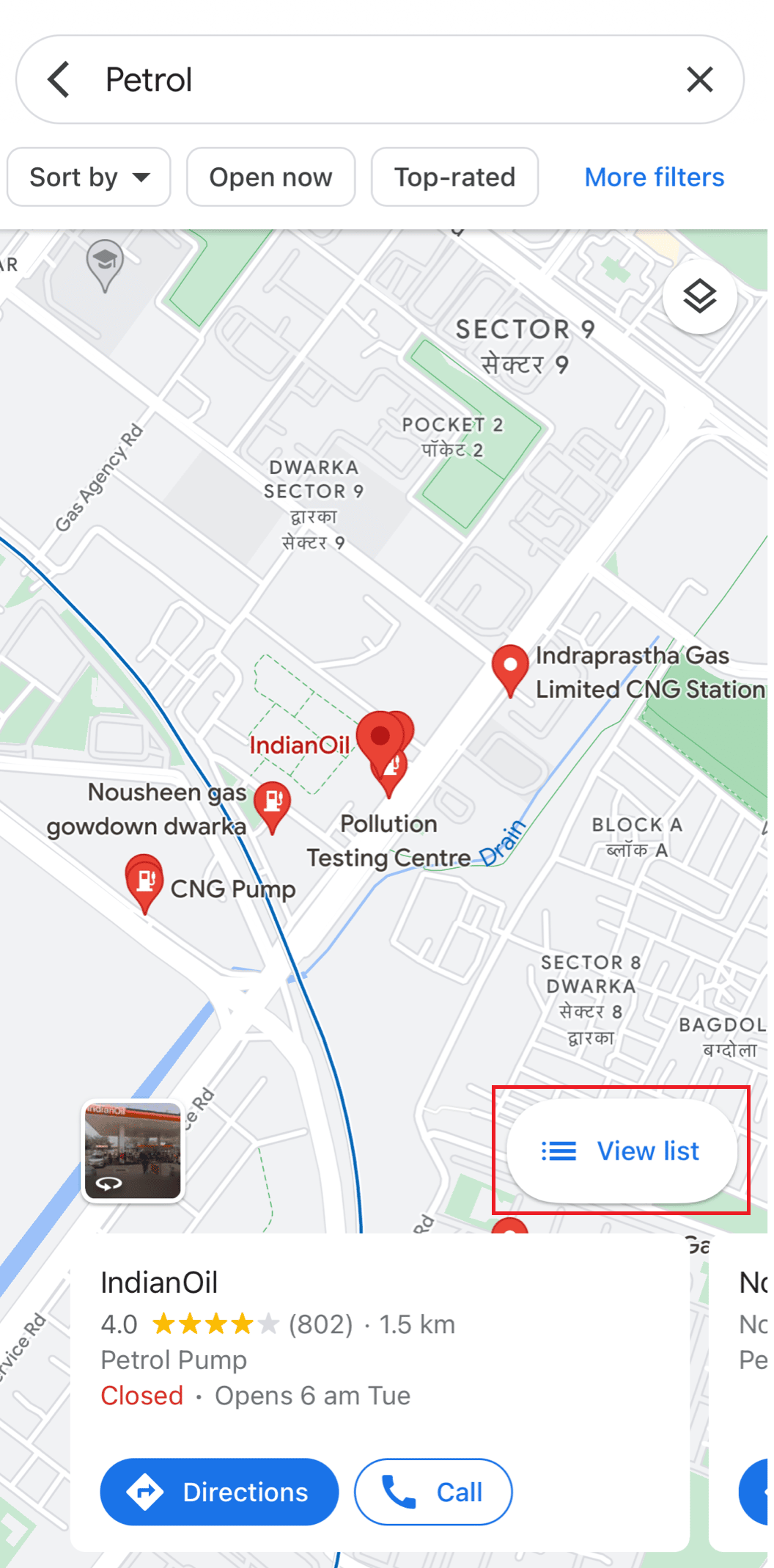Ver lista Google Maps