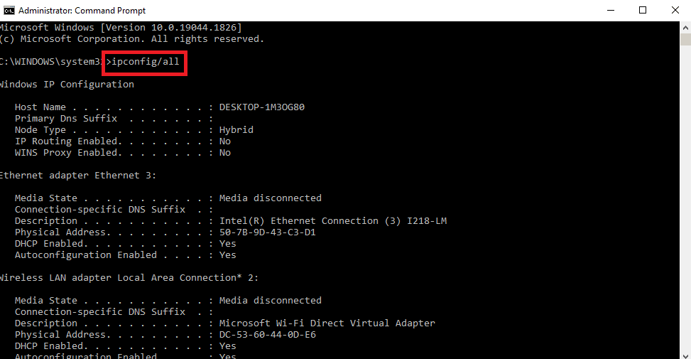 view the details of the IP address of the Internet Connection. Fix Error Occurred While Trying to Proxy Request