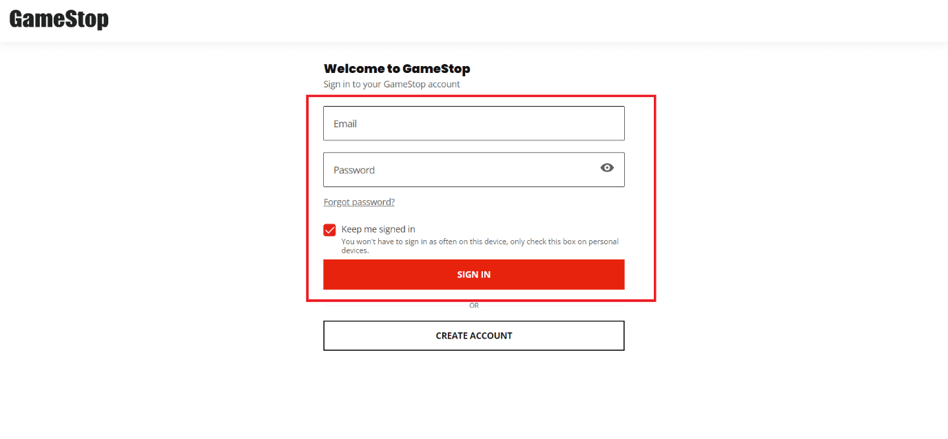 Visit the GameStop website and log in to your account | How to use gamestop reward certificate online