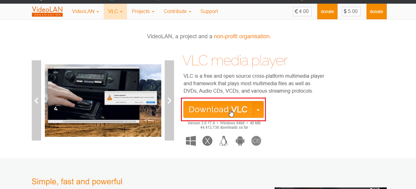 vlc media player official site