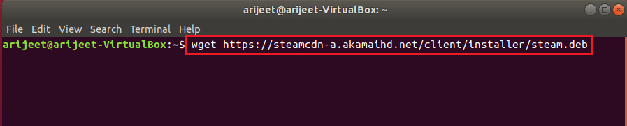 wget steamcdn steam installer client command in linux terminal. How to Get Among Us on Linux