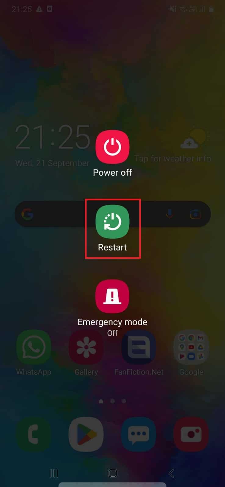 Restart - Samsung | remove black spots from your LCD screen