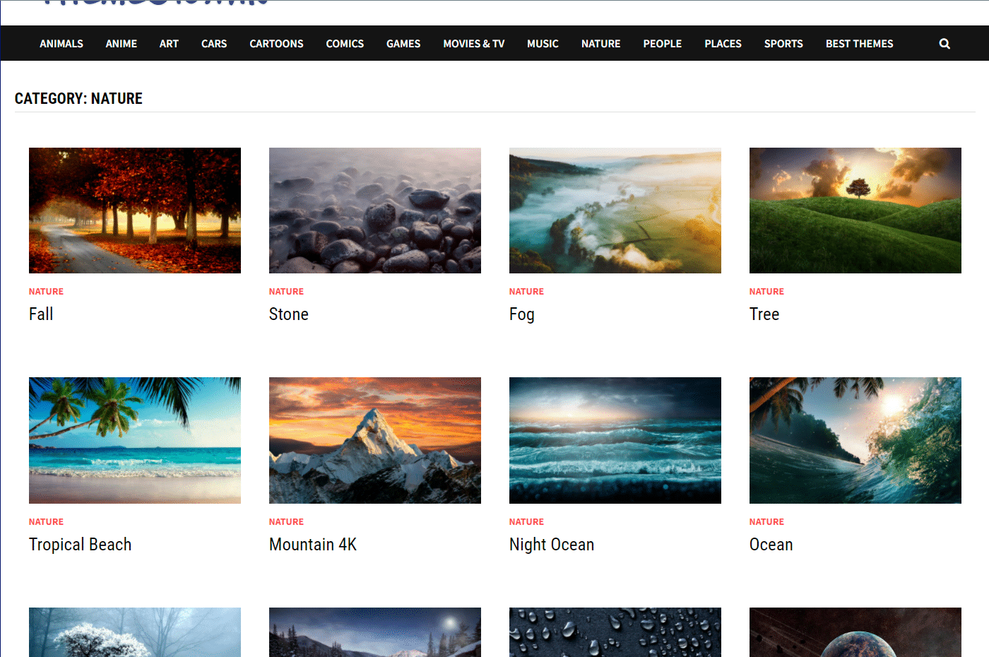 category nature | free Windows 10 themes