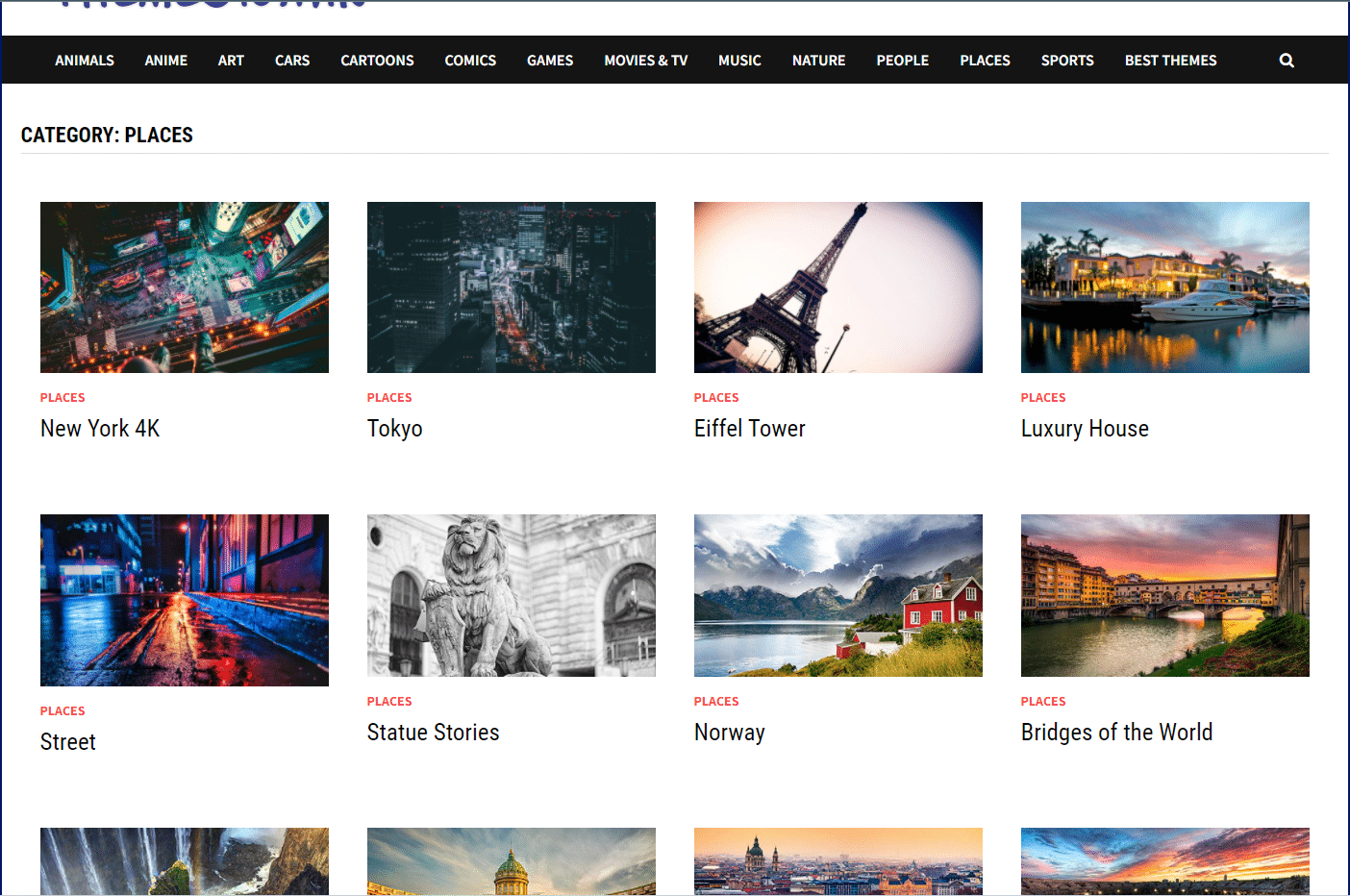 category places | free Windows 10 themes