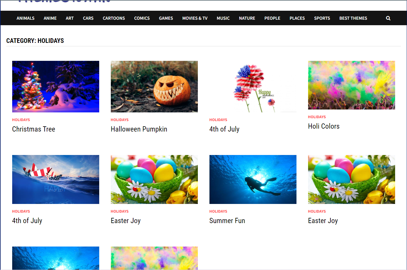 category Holidays | free Windows 10 themes