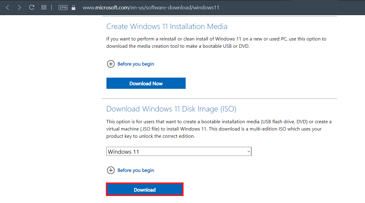 Windows 11 download Website