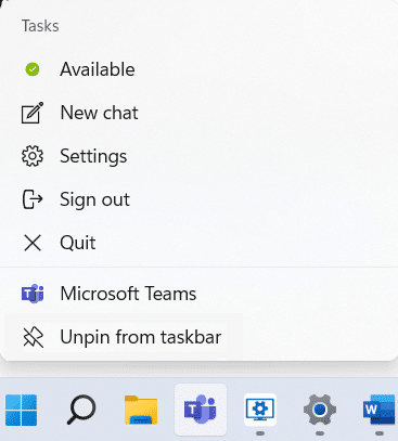 windows 11 taskbar