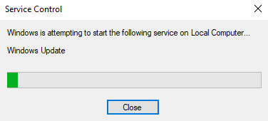 Windows is attempting to start the following service on Local Computer prompt