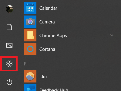 Windows Start menu. 