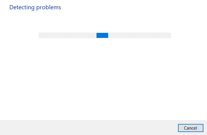 windows troubleshooter detecting problems