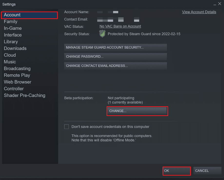 in account menu click on change beta participation