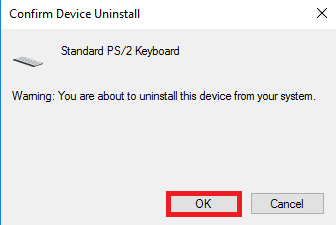 confirm device uninstall. Fix Alps SetMouseMonitor Error in Windows 10