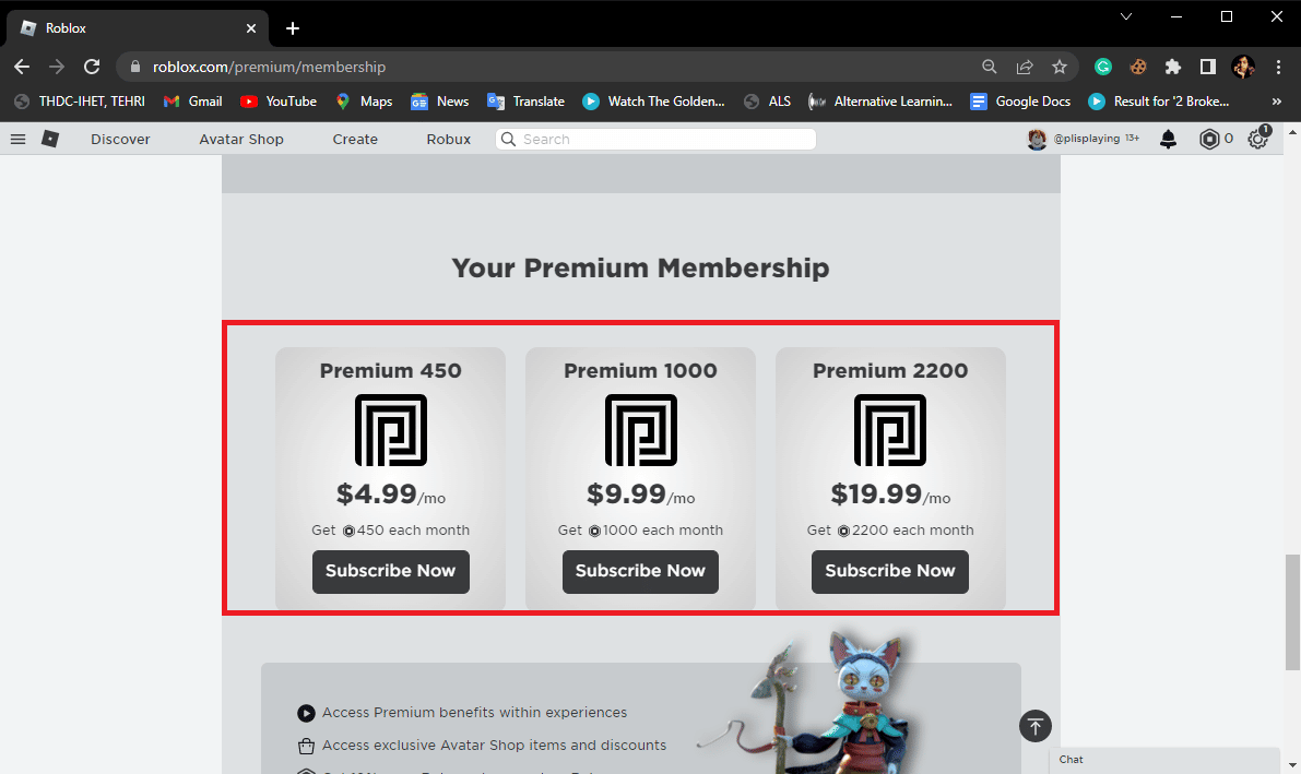 your premium membership