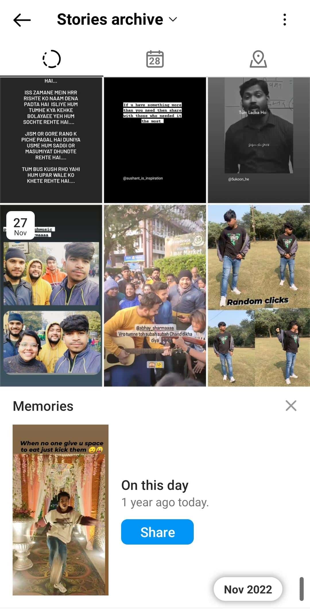 Tap on the desired archived story which you want to backdate | change date and time on Instagram automatically