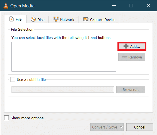 click on add option. How to Convert M4B to MP3 in Windows 10