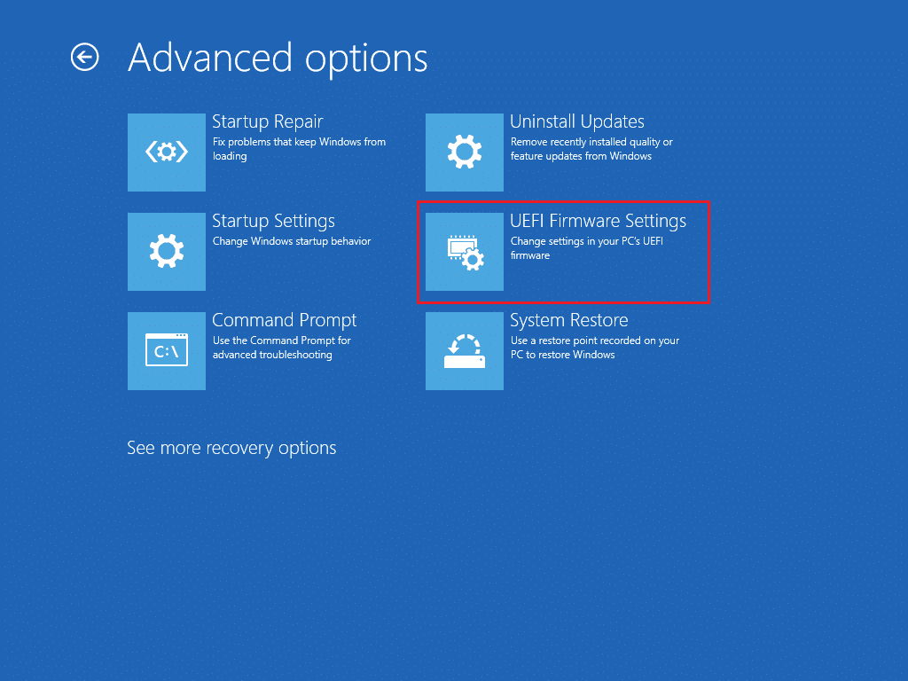 UEFI-Firmware-Einstellungen. So ändern Sie das Windows 10-Startlogo