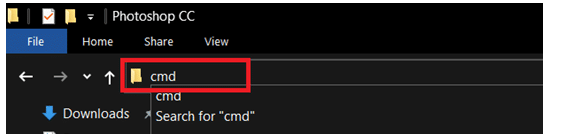 Write cmd and press Enter key. How to change directory in CMD Windows 10