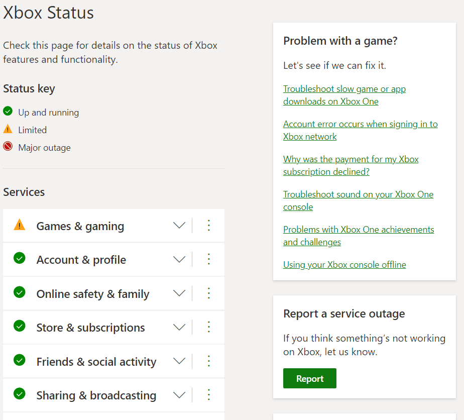 xbox status. Fix Xbox Live Error Code 80072ef3