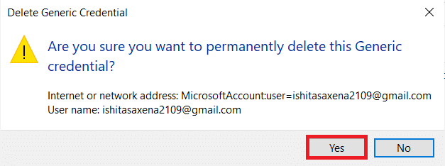 confirm to remove microsoft account credential. Fix Outlook Password Prompt Reappearing