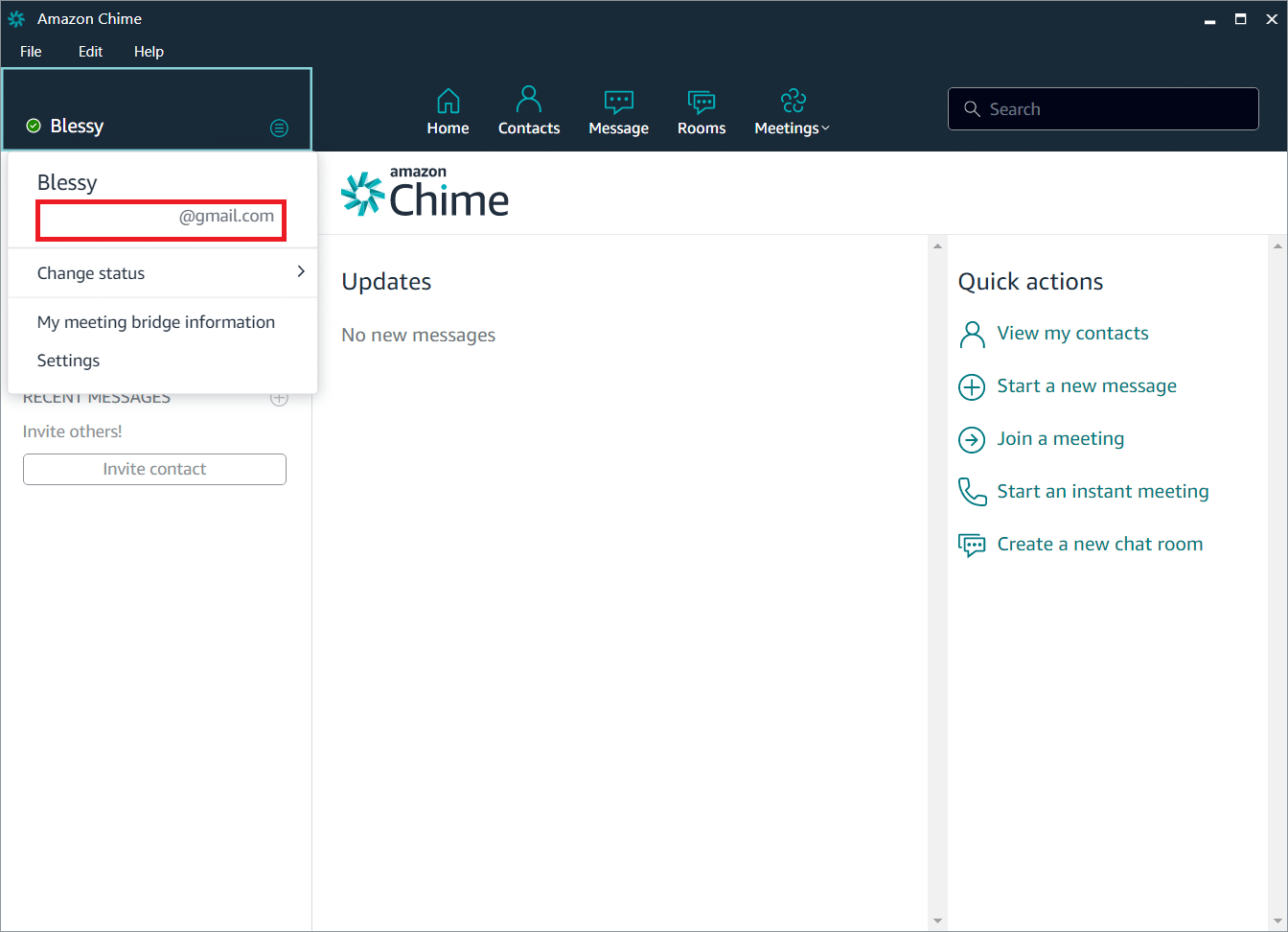 you can find the Chime ID