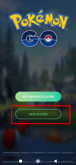 You have to enter your Date of Birth and then tap on the New Player option to create a new Pokemon GO account.