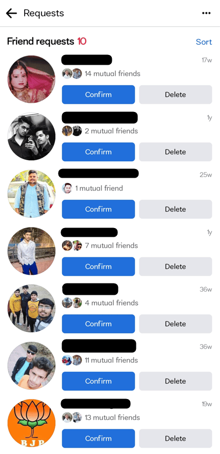  You may now see every friend requests you have ever gotten. 