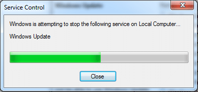 You will receive a prompt, “Windows is attempting to stop the following service on Local Computer…” 