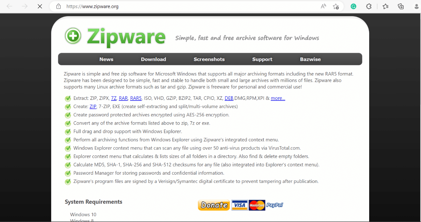 zipware web page. How to Download WinZip for Free